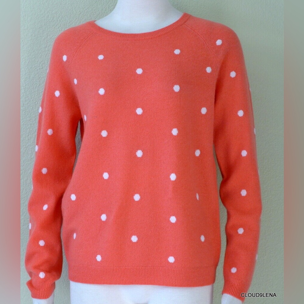 Philosophy Cashmere Polka Dot Crew Sweater